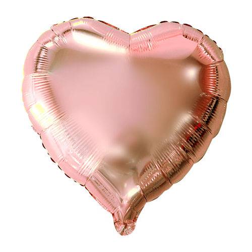 Tamanhos, Medidas e Dimensões do produto Balão Metalizado Coração Rosa Ouro 18" Mundo Bizarro 0489