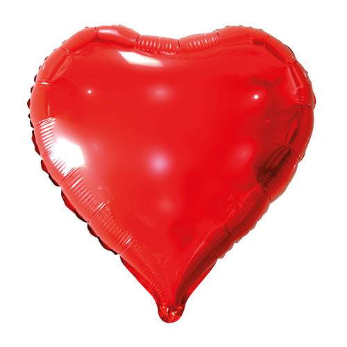 Tamanhos, Medidas e Dimensões do produto Balão Metalizado Coração Vermelho 18" Mundo Bizarro 0490