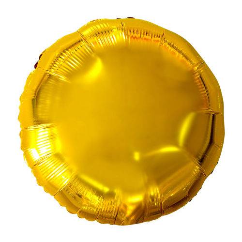 Tamanhos, Medidas e Dimensões do produto Balão Metalizado Redondo Ouro 18" Mundo Bizarro 0498