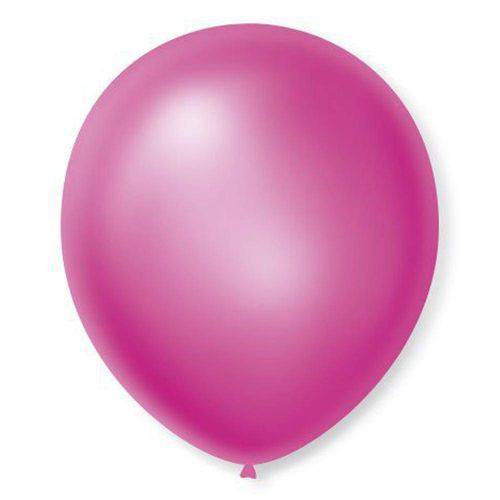 Tamanhos, Medidas e Dimensões do produto Balão N°7 Cintilante Rosa com 50 Unidades