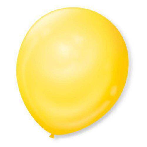 Tamanhos, Medidas e Dimensões do produto Balão N°7 Liso Amarelo Canario com 50 Unidades