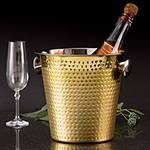 Tamanhos, Medidas e Dimensões do produto Balde para Champagne/Vinho 4,5L 22cm Gold em Aço Inox - La Cuisine