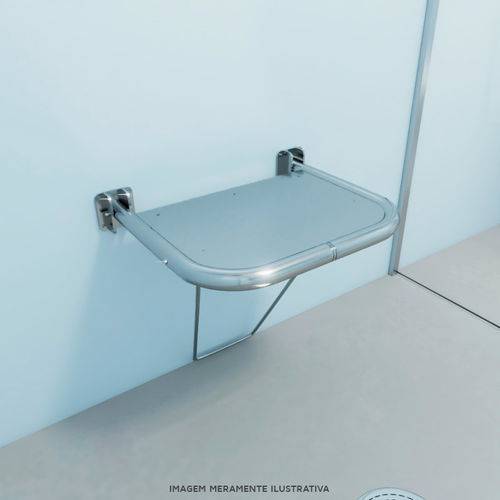 Tamanhos, Medidas e Dimensões do produto Banco para Banho Articulado em Aço Inox 54 X 48 - Barracerta