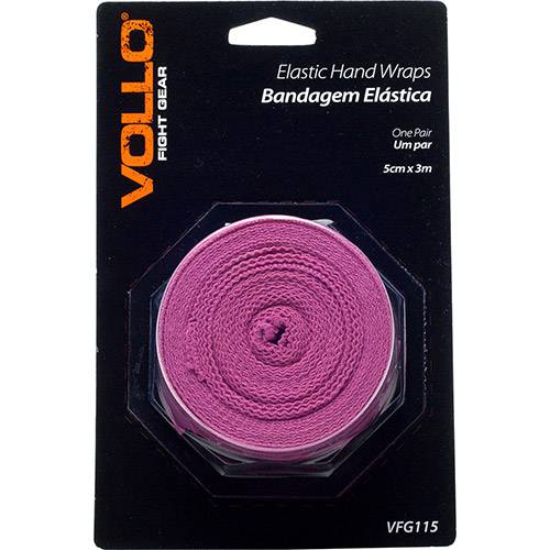 Tamanhos, Medidas e Dimensões do produto Bandagem Elástica VFG 3 Metros Rosa - Vollo