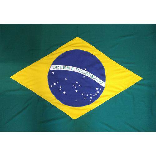 Tamanhos, Medidas e Dimensões do produto Bandeira do Brasil Oficial Bordada Dupla Face 0,90x1,28m