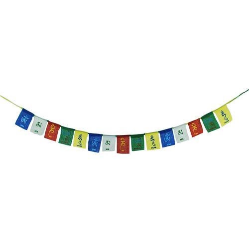 Tamanhos, Medidas e Dimensões do produto Bandeirinhas Tibetanas Coloridas com Mantras- P- BD0027