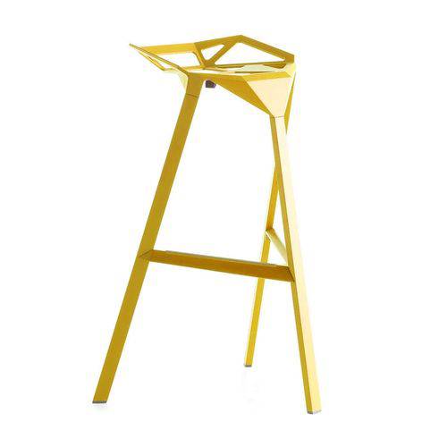 Tamanhos, Medidas e Dimensões do produto Banqueta Alta One - Penélope - Design - Metal - Amarelo