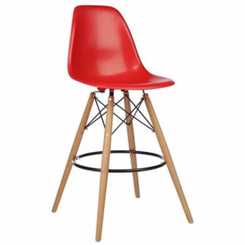 Tamanhos, Medidas e Dimensões do produto Banqueta Eiffel DKR Eames Wood - Vermelha