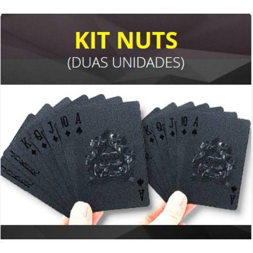 Tamanhos, Medidas e Dimensões do produto Baralho Poker Preto Metalizado - Kit 2 Unidades, Merak Imports