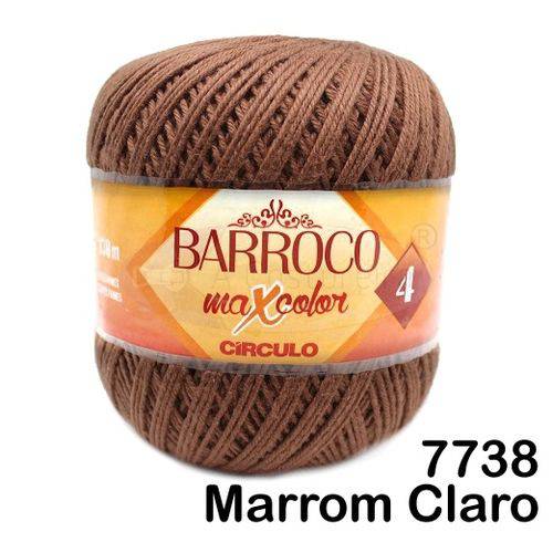 Tamanhos, Medidas e Dimensões do produto Barbante Barroco Maxcolor Círculo Nº4 200g -Cor: 7738