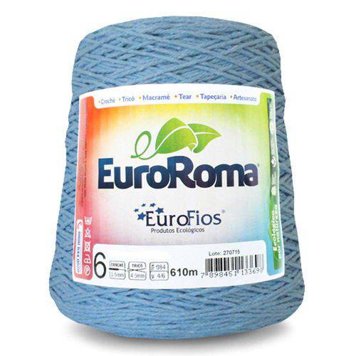 Tamanhos, Medidas e Dimensões do produto Barbante Colorido Nº6 C/ 600g EuroRoma - Azul Bebê