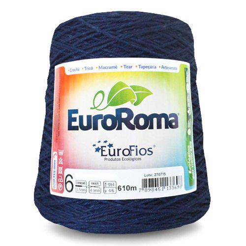 Tamanhos, Medidas e Dimensões do produto Barbante Colorido Nº6 C/ 600g EuroRoma - Azul Marinho