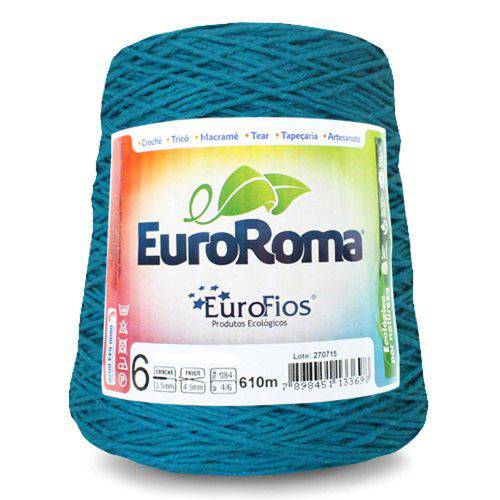 Tamanhos, Medidas e Dimensões do produto Barbante Colorido Nº6 C/ 600g EuroRoma - Azul Piscina