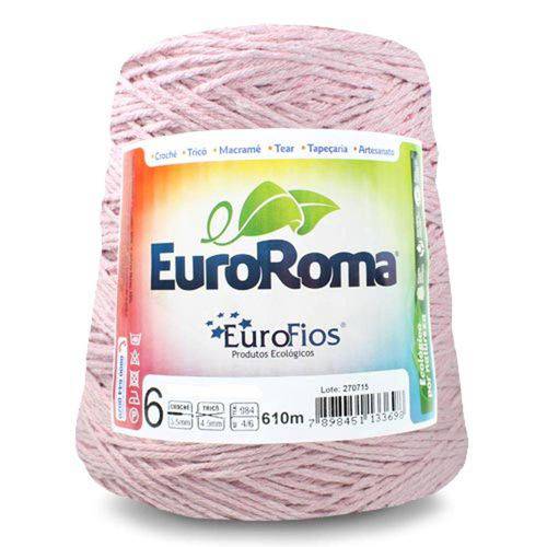 Tamanhos, Medidas e Dimensões do produto Barbante Colorido Nº6 C/ 600g EuroRoma - Rosa Bebê