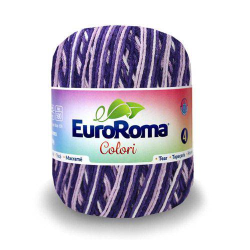 Tamanhos, Medidas e Dimensões do produto Barbante Euroroma Colori Nº4 200g com 339m-0610-Roxo