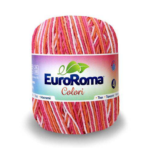 Tamanhos, Medidas e Dimensões do produto Barbante Euroroma Colori Nº4 200g com 339m-0730-Pessego