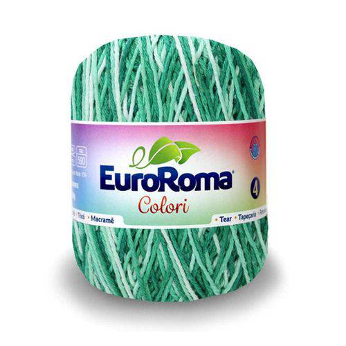 Tamanhos, Medidas e Dimensões do produto Barbante Euroroma Colori Nº4 200g com 339m-0803-Verde Bandeira