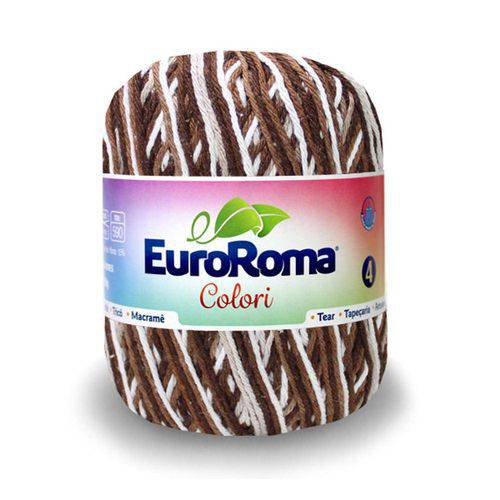 Tamanhos, Medidas e Dimensões do produto Barbante Euroroma Colori Nº4 200g com 339m-1100-Marrom