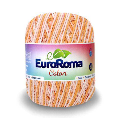 Tamanhos, Medidas e Dimensões do produto Barbante EuroRoma Colori Nº4 200g - Laranja