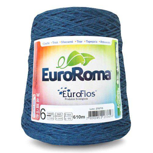 Tamanhos, Medidas e Dimensões do produto Barbante Euroroma Colorido N06 600g Eurofios-Azul Petroleo