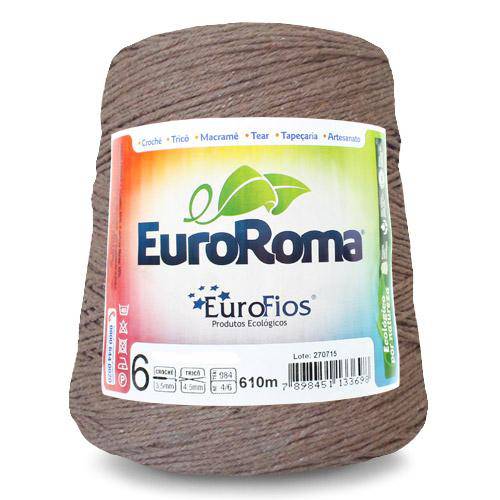 Tamanhos, Medidas e Dimensões do produto Barbante Euroroma Colorido N06 600g Eurofios-Bege