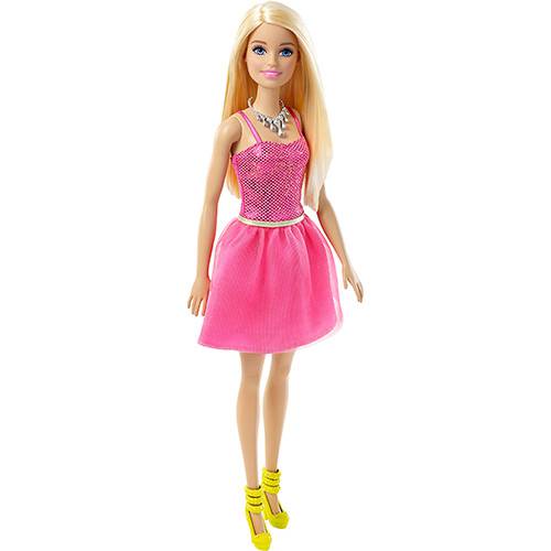 Tamanhos, Medidas e Dimensões do produto Barbie Básica Glitz Vestido Rosa Tulê - Mattel