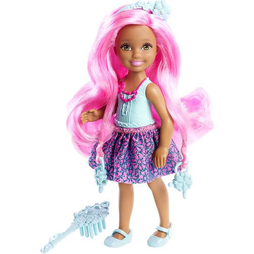 Tamanhos, Medidas e Dimensões do produto Barbie Chelsea Penteados Mágicos Barbie Long Hair Chelsea Azul - Mattel