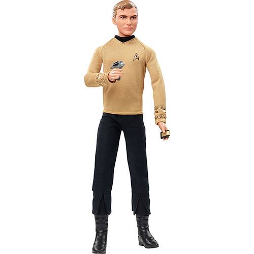 Tamanhos, Medidas e Dimensões do produto Barbie Colecionável - Star Trek 50 Anos Kirk - Mattel