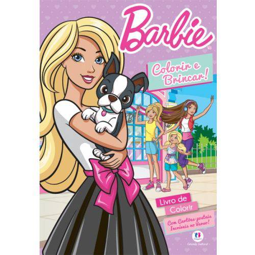 Tamanhos, Medidas e Dimensões do produto Barbie: Colorir e Brincar - Livro Médio de Colorir