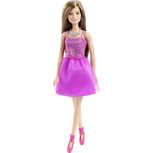 Tamanhos, Medidas e Dimensões do produto Barbie Glitter Vestido Violeta Dgx81