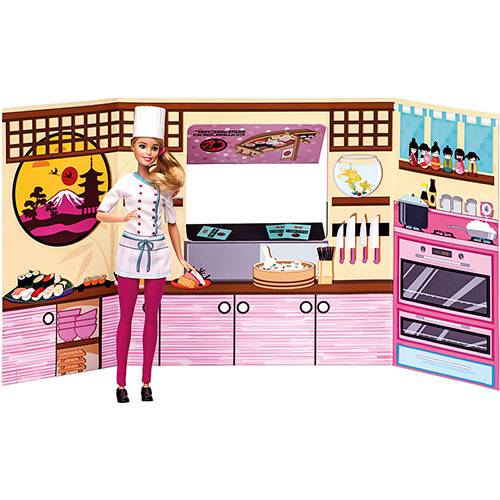 Tamanhos, Medidas e Dimensões do produto Barbie Massinha Food Truck Comidinhas Japonesas Sushi - Barbie