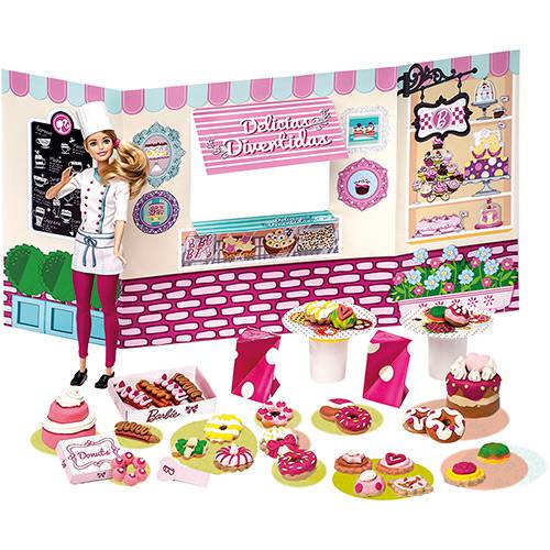 Tamanhos, Medidas e Dimensões do produto Barbie Massinha Food Truck Doceria e Delicias Divertidas - Barbie