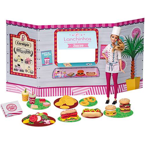 Tamanhos, Medidas e Dimensões do produto Barbie Massinha Food Truck Lanchinhos e Sucos Divertidos - Barbie