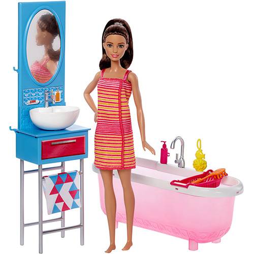 Tamanhos, Medidas e Dimensões do produto Barbie Móvel com Boneca Bathroom - Mattel