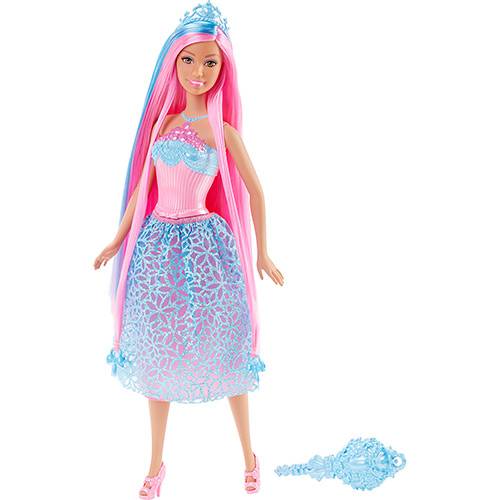 Tamanhos, Medidas e Dimensões do produto Barbie Princesa Cabelos Longos Azul - Mattel
