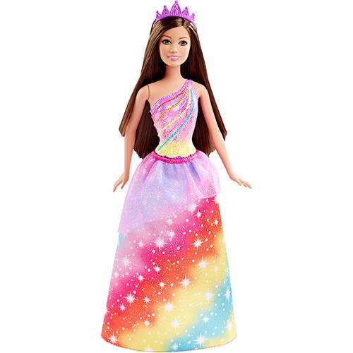 Tamanhos, Medidas e Dimensões do produto Barbie Princesa Penteados Mágicos Princesa Rainbow Fashion - Mattel