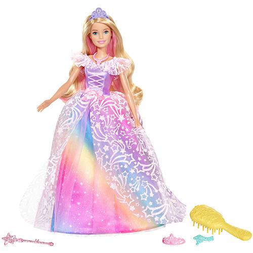 Tamanhos, Medidas e Dimensões do produto Barbie Princesa Vestido Brilhante Gfr45 - Mattel