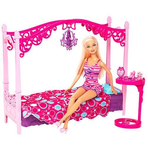 Tamanhos, Medidas e Dimensões do produto Barbie Real Móvel com Boneca - Cama