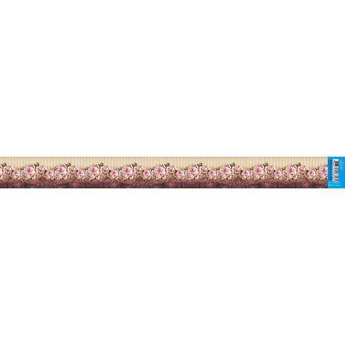 Tamanhos, Medidas e Dimensões do produto Barra Adesiva para Decoupage Litoarte 43,6 X 4 Cm - Modelo Bda-Iv - 633 Rosas