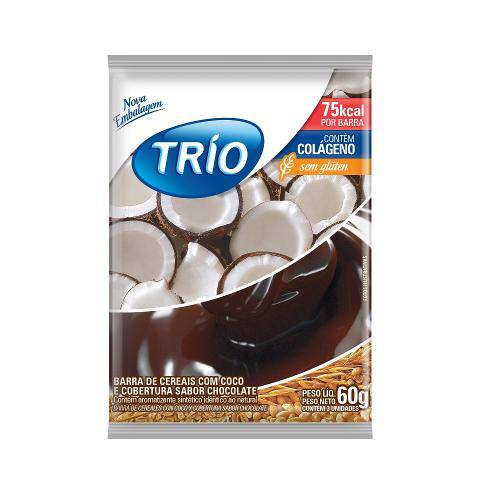Tamanhos, Medidas e Dimensões do produto Barra de Cereais Trio Coco com Chocolate 3 Unidades de 20g