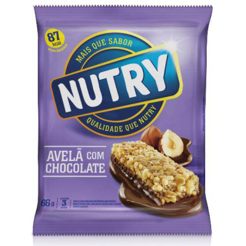 Tamanhos, Medidas e Dimensões do produto Barra de Cereal Nutry Light Avelã com Chocolate 22g 3 Unidades
