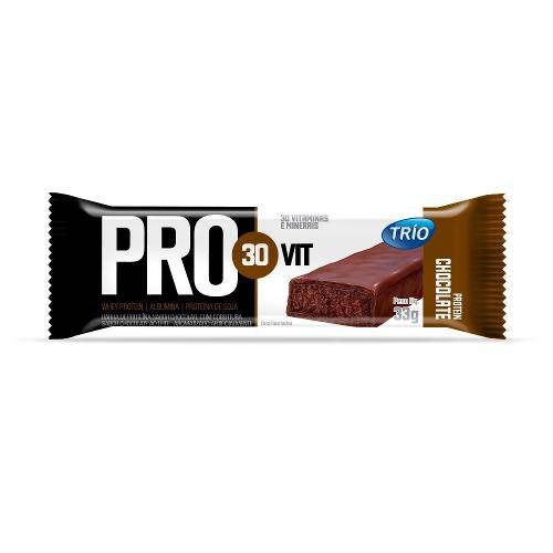 Tamanhos, Medidas e Dimensões do produto Barra de Proteína Trio Pro30vit Chocolate 1 Unidade de 33g