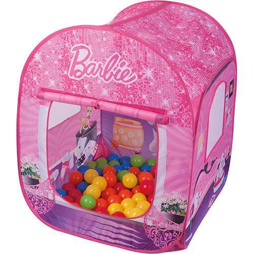 Tamanhos, Medidas e Dimensões do produto Barraca Infantil Barbie com 100 Bolinhas Rosa - Fun