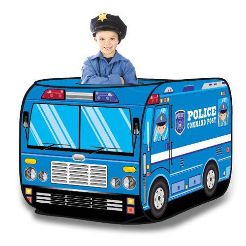 Tamanhos, Medidas e Dimensões do produto Barraca Infantil Portátil Carro de Polícia Viatura Azul Artbrink