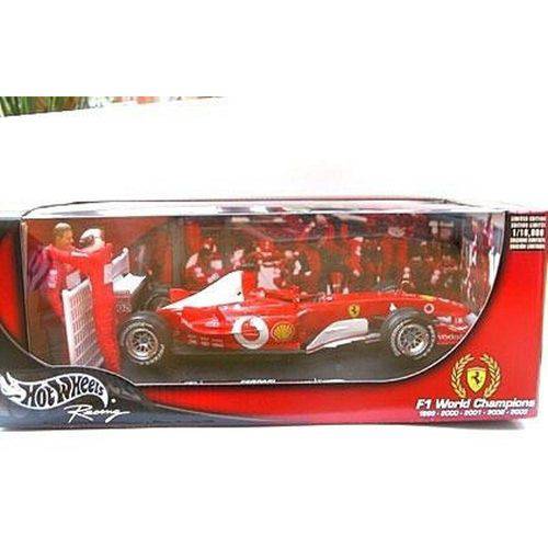 Tamanhos, Medidas e Dimensões do produto Barrichello e Schumacher - Ferrari 2003 Contructors World - - Hot Wheels - Serie Numerada e Limitada