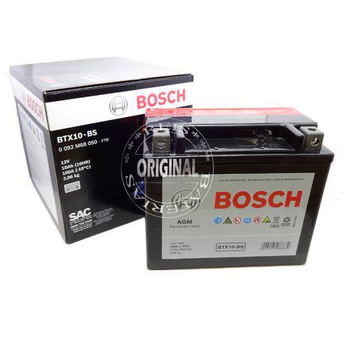 Tamanhos, Medidas e Dimensões do produto Bateria Bosch Moto 10ah - Btx10-Bs - Selada ( Ref. Yuasa: Ytx12-Bs )