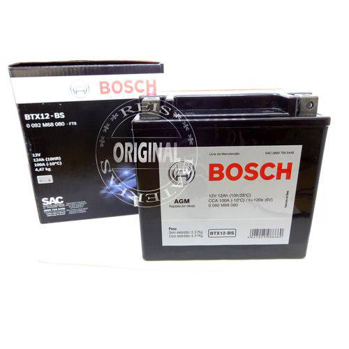 Tamanhos, Medidas e Dimensões do produto Bateria Bosch Moto 12ah - Btx12-Bs - Selada - ( Ref. Yuasa: Ytx14-Bs )