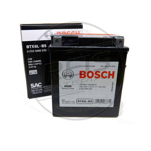Tamanhos, Medidas e Dimensões do produto Bateria Bosch Moto 6ah – Btx6l-Bs ( Ref. Yuasa: Ytx7l-Bs )