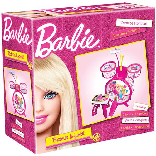 Tamanhos, Medidas e Dimensões do produto Bateria Luxo Infantil Barbie - Monte Líbano