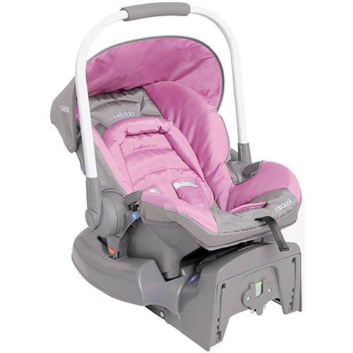 Tamanhos, Medidas e Dimensões do produto Bebê Conforto Travel System Caracol Cinza/Rosa - Kiddo